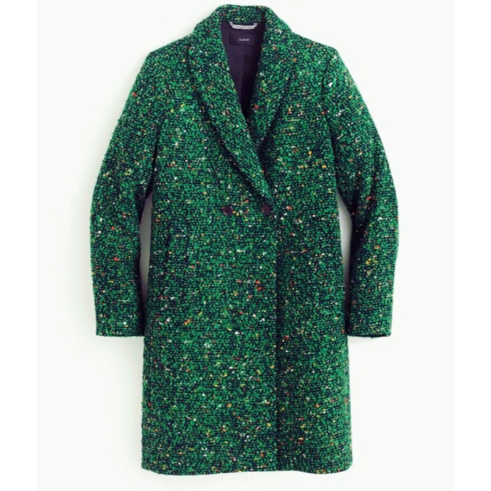 J. Crew green twill coat!